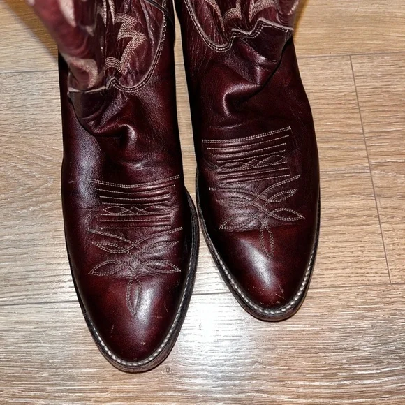 Justin 1564 Men's Classic Western Boot with Dark Brown Marbled Deerlite Cowhide - Picture 6 of 8